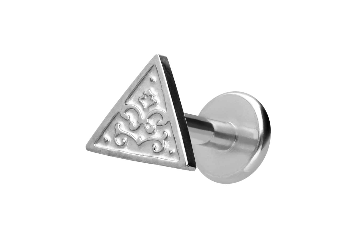 Titan Labret Piercing mit Innengewinde DREIECK
